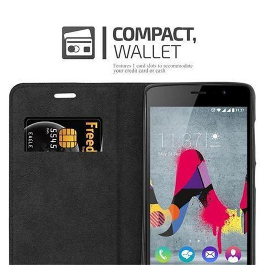 Cadorabo  Housse compatible avec WIKO U FEEL LITE - Coque de protection avec fermeture magnétique, fonction de support et compartiment pour carte 
