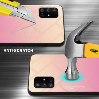 Cadorabo  Housse compatible avec Samsung Galaxy A71 5G - Coque de protection bicolore en silicone TPU et dos en verre trempé 