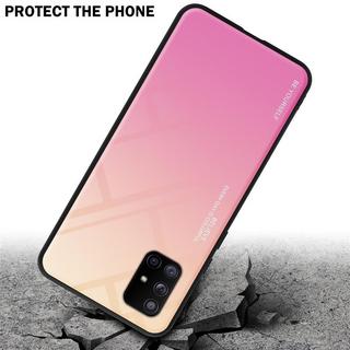 Cadorabo  Housse compatible avec Samsung Galaxy A71 5G - Coque de protection bicolore en silicone TPU et dos en verre trempé 