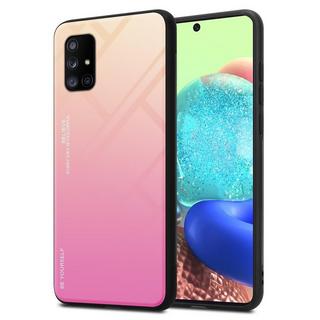 Cadorabo  Housse compatible avec Samsung Galaxy A71 5G - Coque de protection bicolore en silicone TPU et dos en verre trempé 