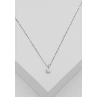 MUAU Schmuck  Solitär Anhänger 6-Griff-Fassung Weissgold 750 Diamant 0.15ct. 8x6mm 