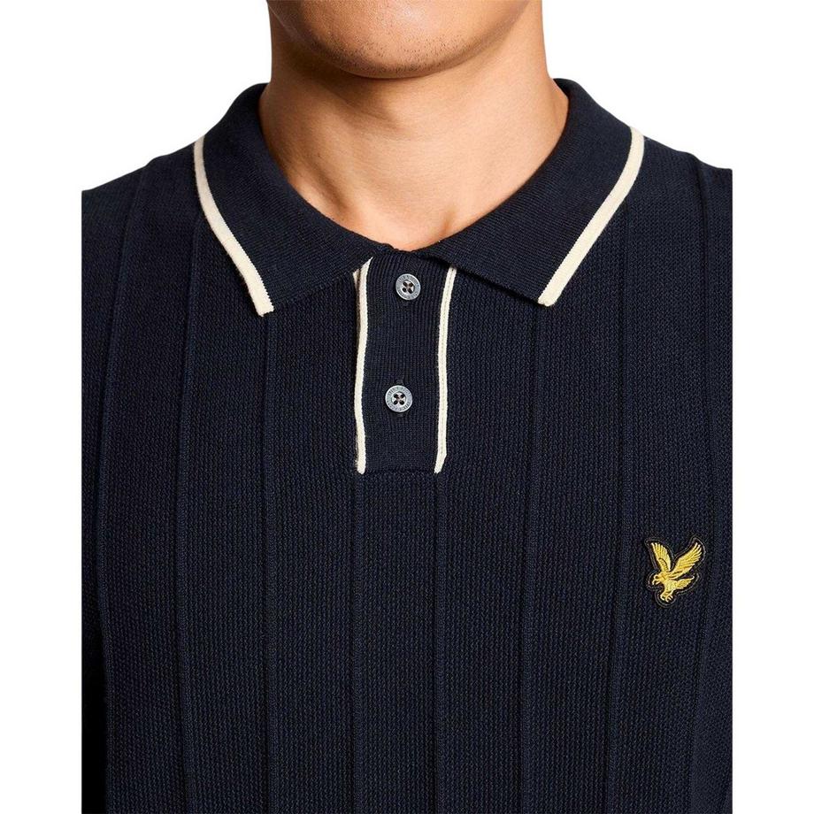 LYLE & SCOTT Maglietta Polo Piqué Lavorata a Maglia  