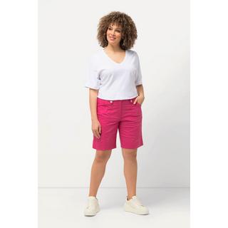 Ulla Popken  Cargo-Bermuda, Komfortbund, 4-Pocket-Schnitt 