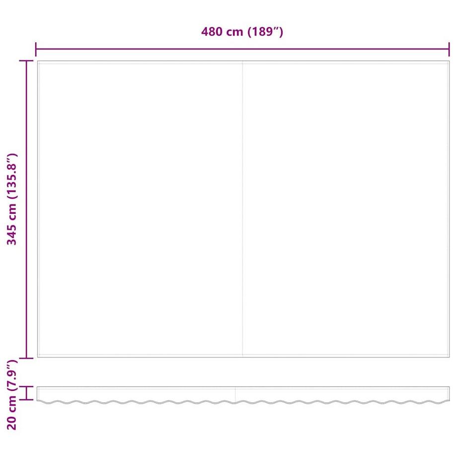 VidaXL Auvent rétractable polyester  