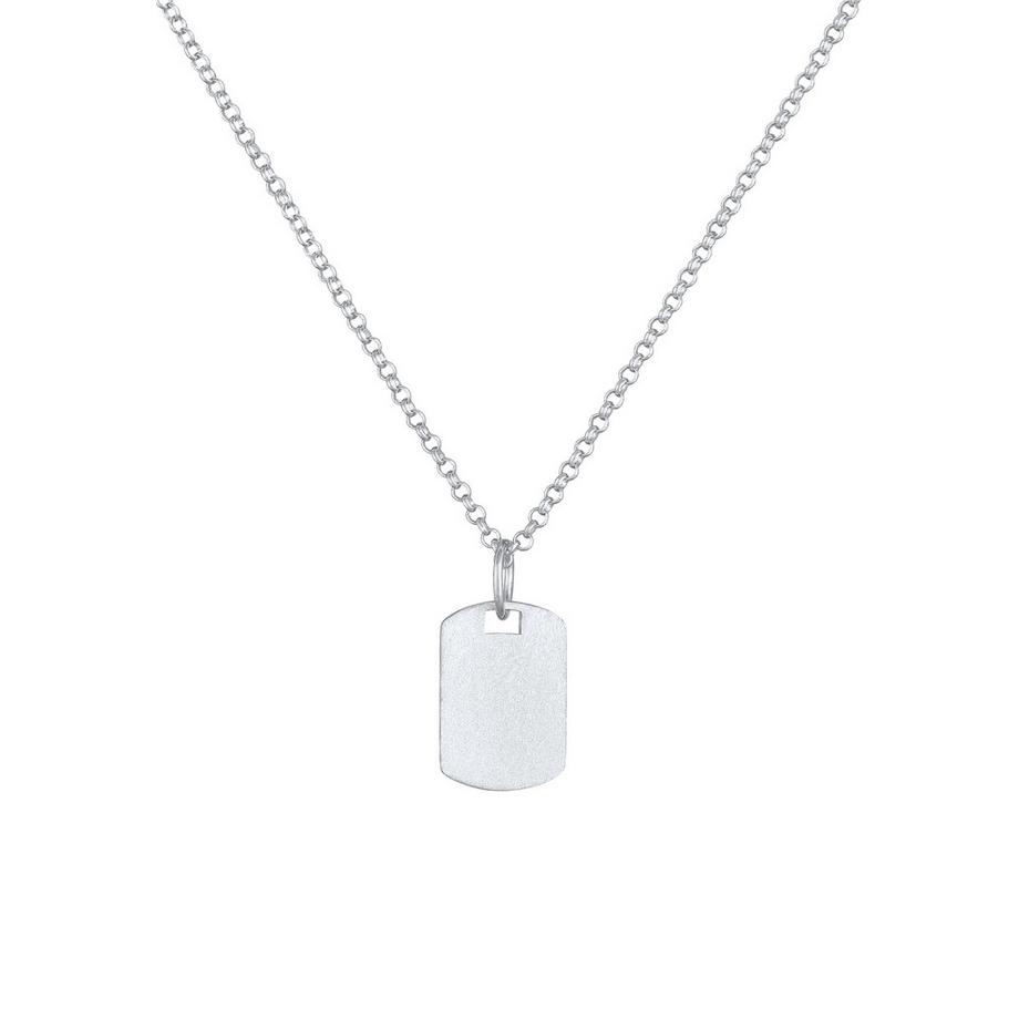 Kuzzoi  Halskette Marke Military Platte Brushed 