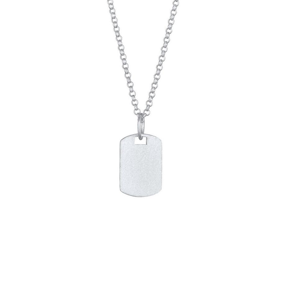 Halskette Marke Military Platte Brushed