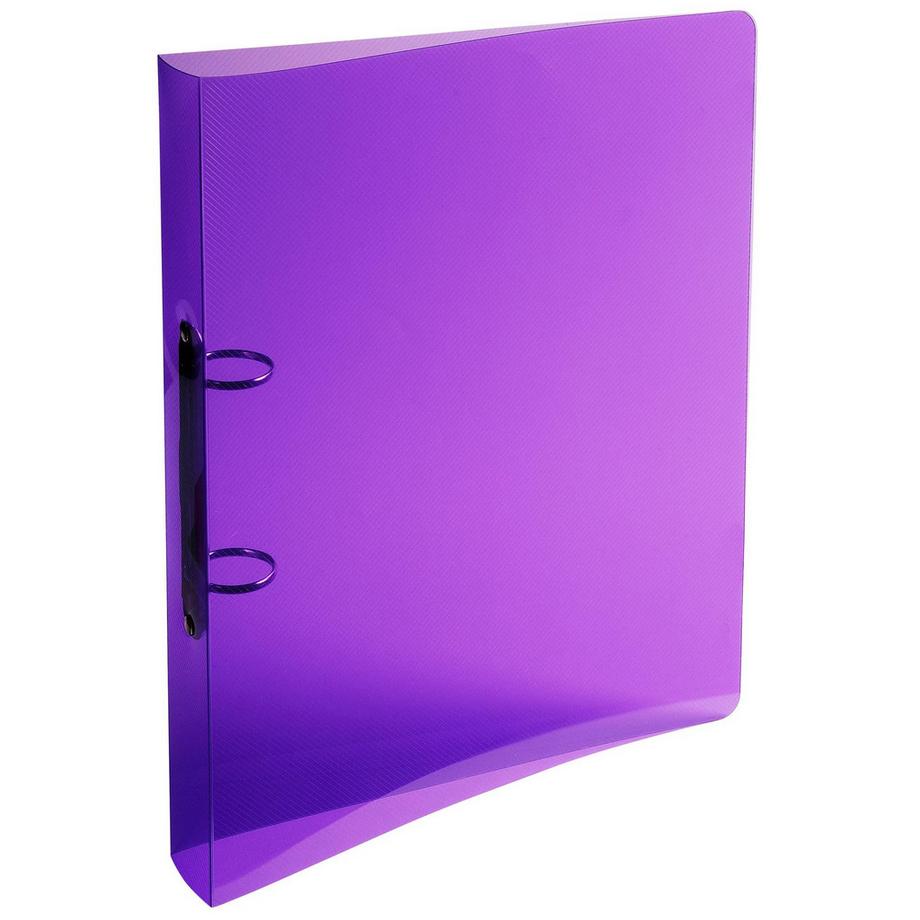 Exacompta Raccoglitore polipropilene rigato Crystal Colours - 2 anelli 30mm - A4 maxi - x 20  