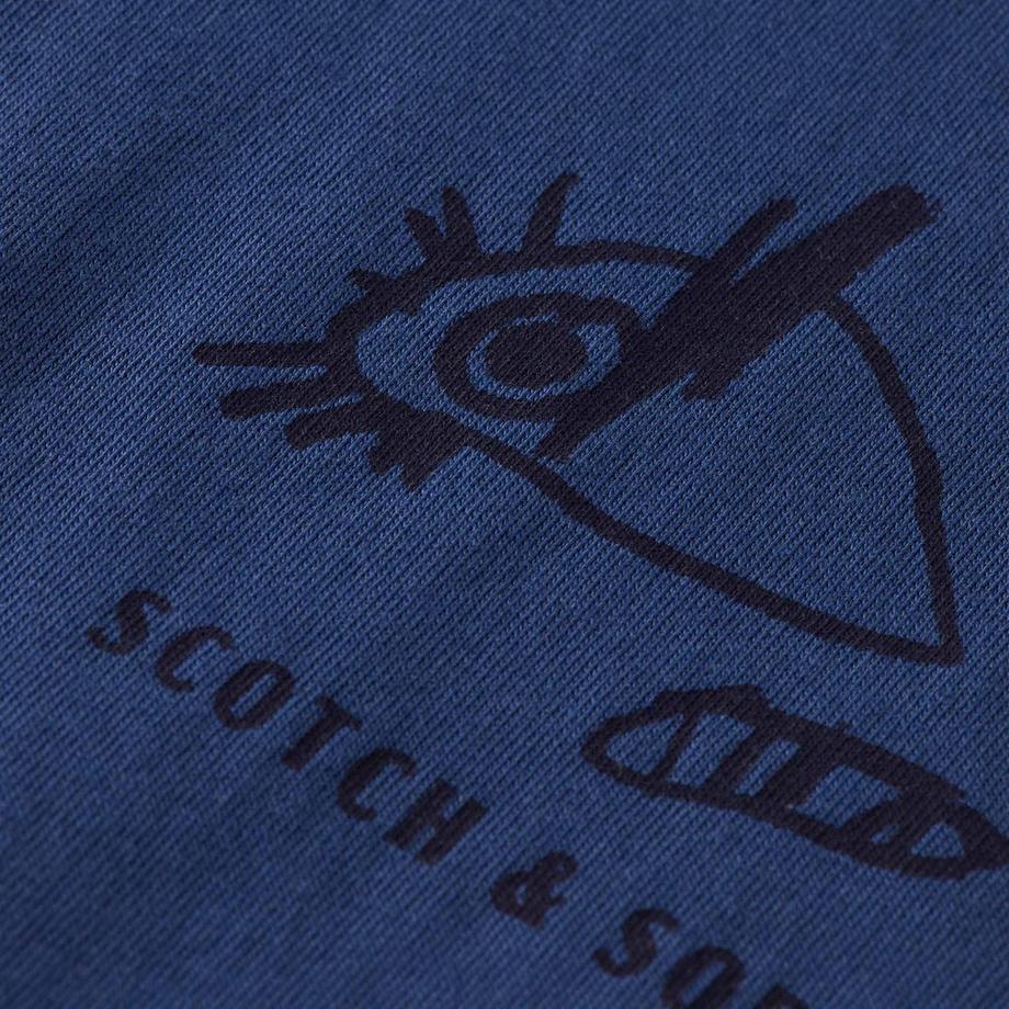 Scotch & Soda T-Shirt Regular Fit Artwork Avant et Arrière  