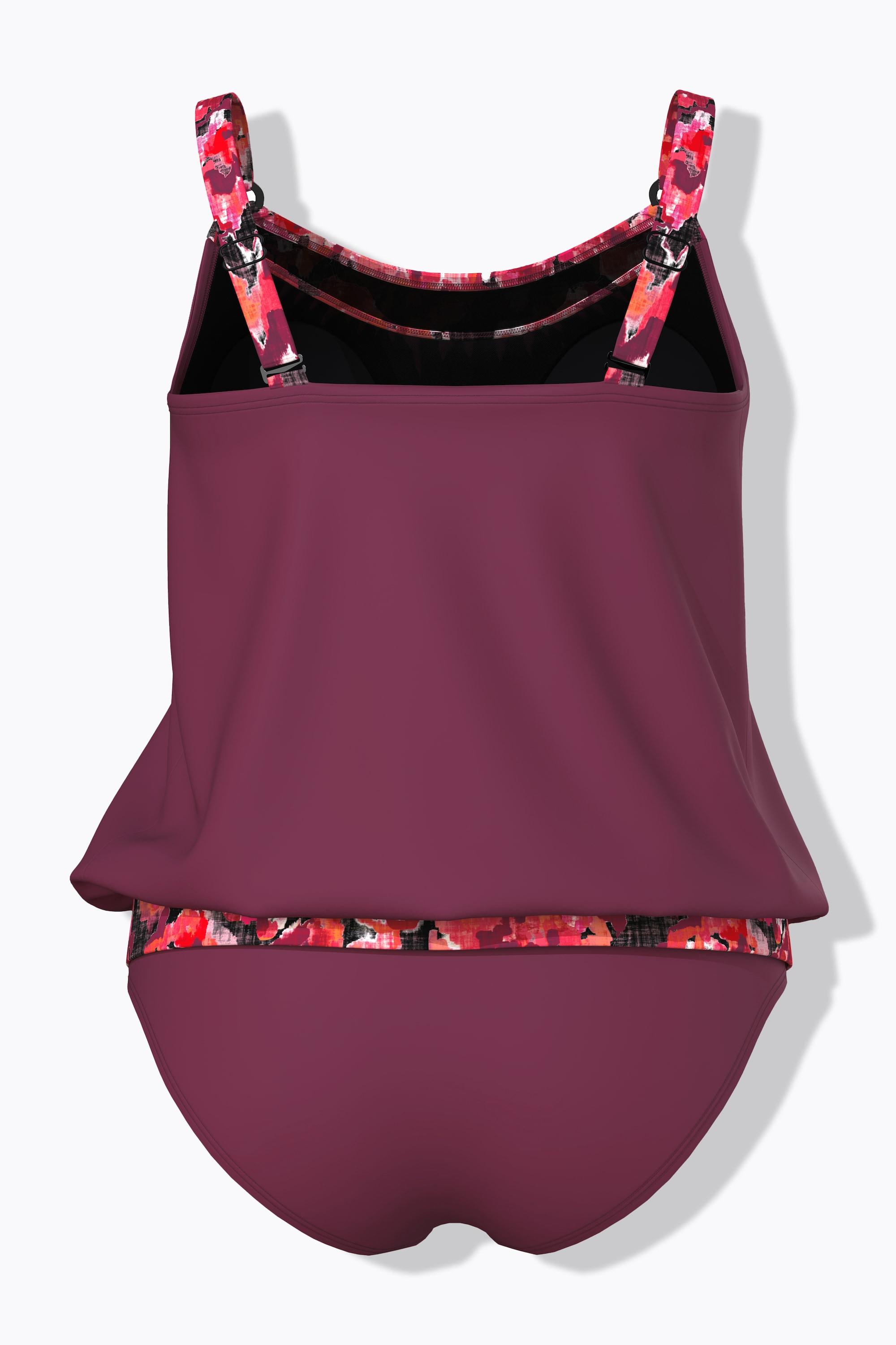 Ulla Popken Tankini Musterdetails Softcups Verstellbare Träger  