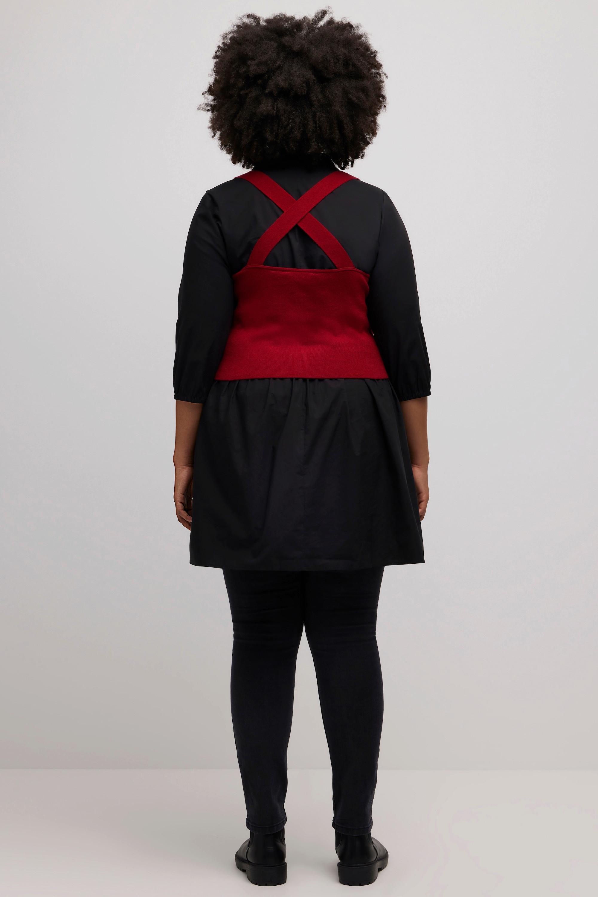 Ulla Popken Slim Feinstrick ärmelloses Bra-Top mit Reissverschluss  