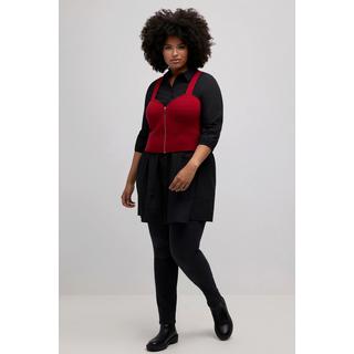 Ulla Popken Slim Feinstrick ärmelloses Bra-Top mit Reissverschluss  