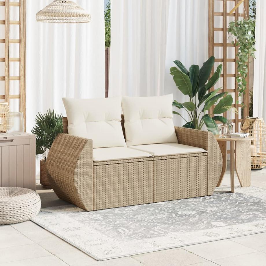 VidaXL divano da giardino Polirattan  
