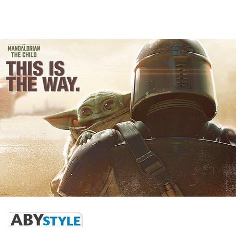 Abystyle Poster - Roul� et film� - Star Wars - Mando & l'Enfant  