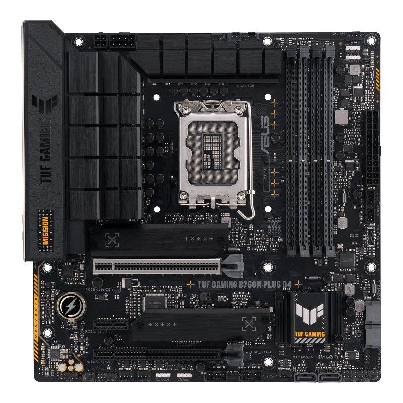 ASUS  TUF GAMING B760M-PLUS D4 Intel B760 LGA 1700 micro ATX 