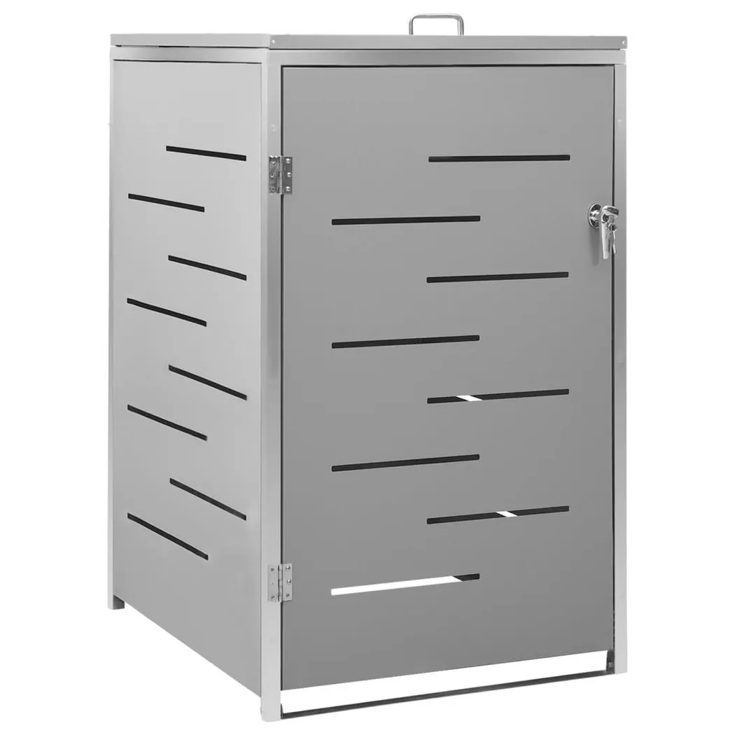 VidaXL - Mülltonnenbox edelstahl, One Size, Grau