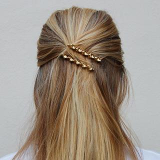 CORINNE  Hair Slider 5 Knots & Plain (2-pack) 