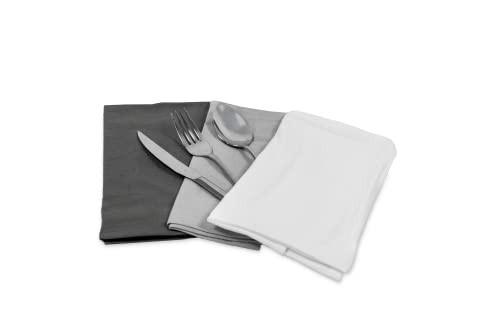 Alopini 6 serviettes de table agréablement douces blanches I 100% coton biologique durable  