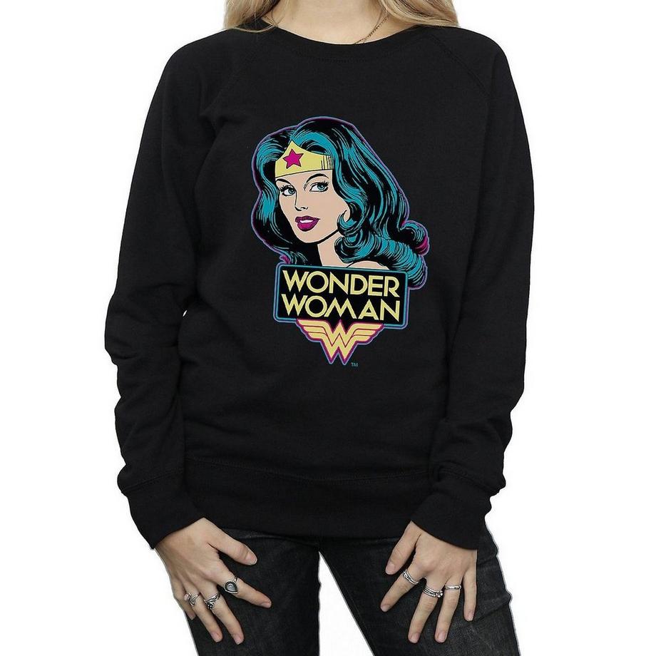 Wonder Woman Wonder Woman Kopf Logo Print Sweatshirt  