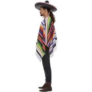 smiffys Poncho a Righe Maniche a Pipistrello  