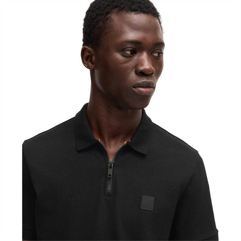 BOSS  Maglietta Polo Logo Cerniera Ad Un Quarto 