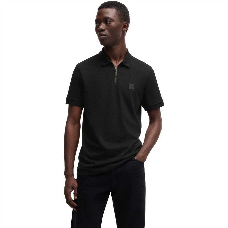 BOSS  Maglietta Polo Logo Cerniera Ad Un Quarto 