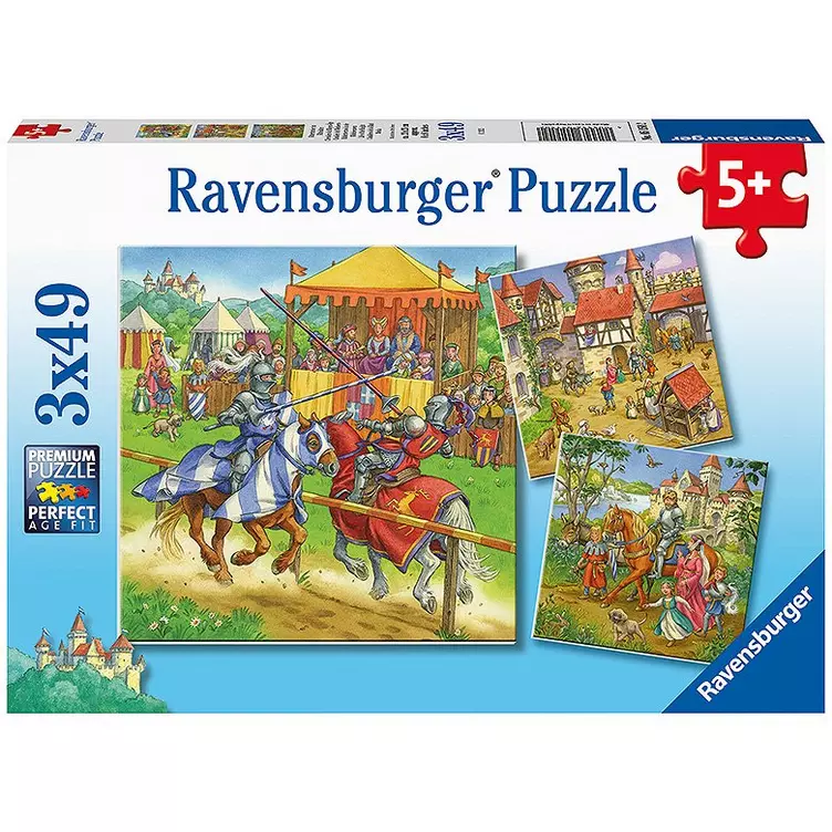 Ravensburger Puzzle Ritterturnier im Mittelalter (3x49)online kaufen MANOR
