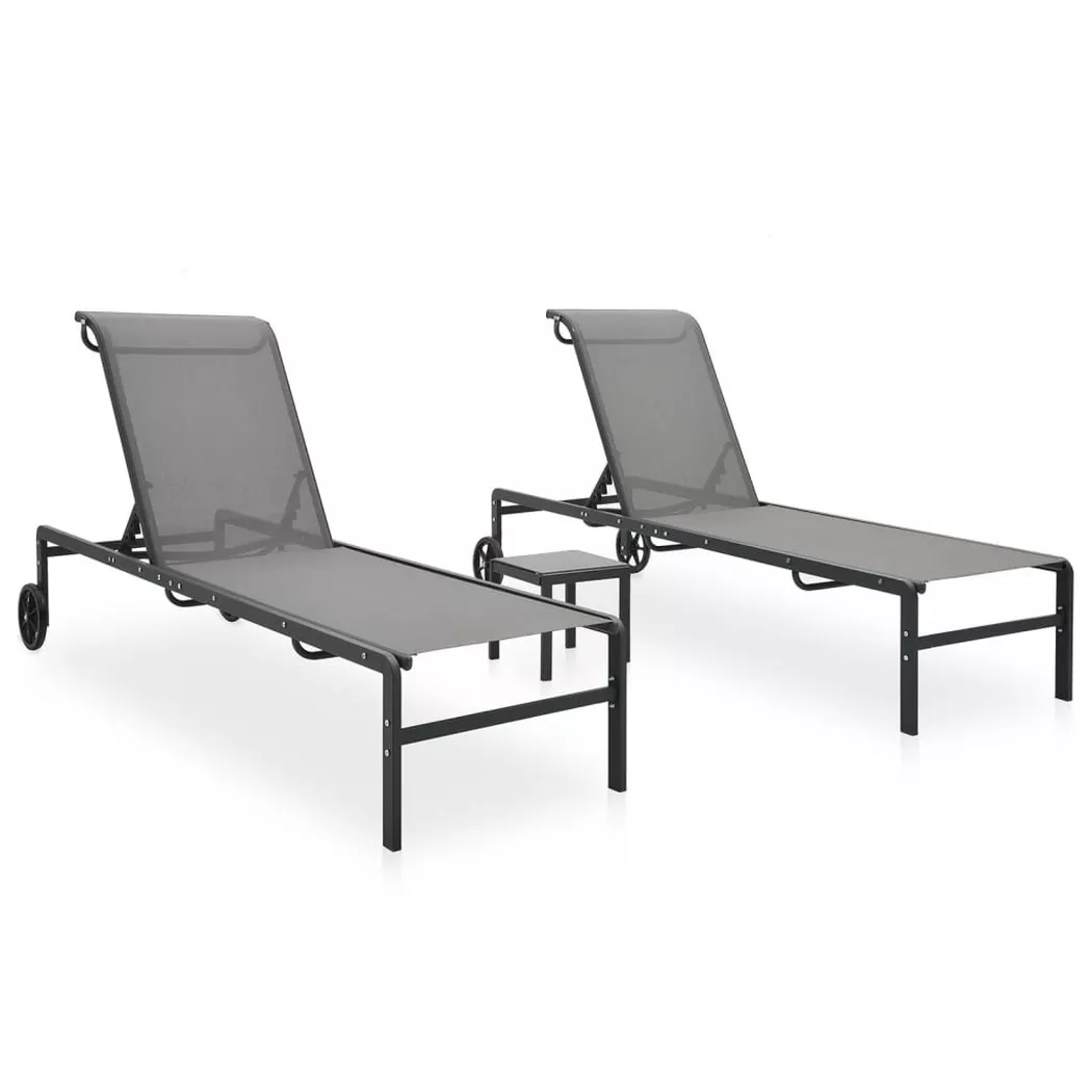 VidaXL - Sonnenliege stahl, One Size, Grau