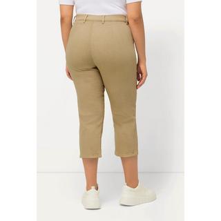 Ulla Popken  Pantaloni a 7/8 modello Mony in comodo tessuto elasticizzato con tasche con zip 