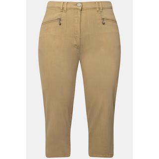 Ulla Popken  Pantalon stretch Mony longueur 7/8. Poches zippées. Tissu stretch confortable 