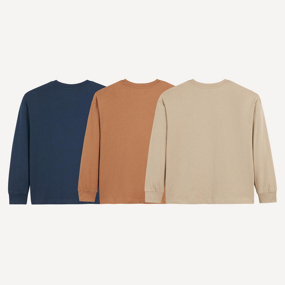 La Redoute Collections  3er-Pack Langarm-Shirts 