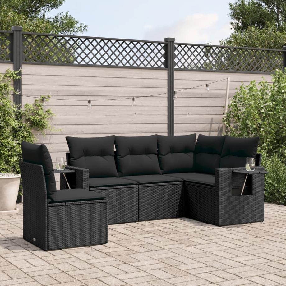 VidaXL set divano da giardino Polirattan  