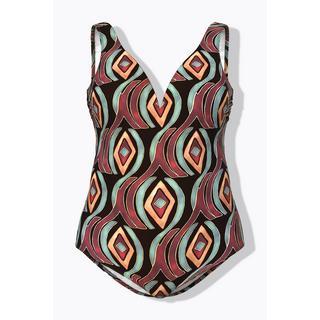 Ulla Popken Costume da bagno Stampa grafica Coppe morbide Riciclato  