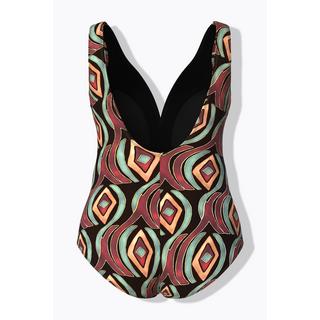 Ulla Popken Costume da bagno Stampa grafica Coppe morbide Riciclato  