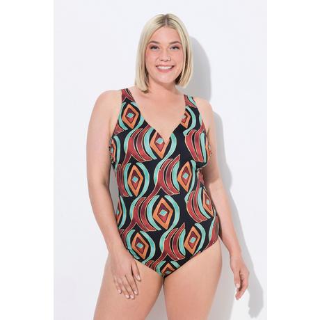 Ulla Popken Costume da bagno Stampa grafica Coppe morbide Riciclato  