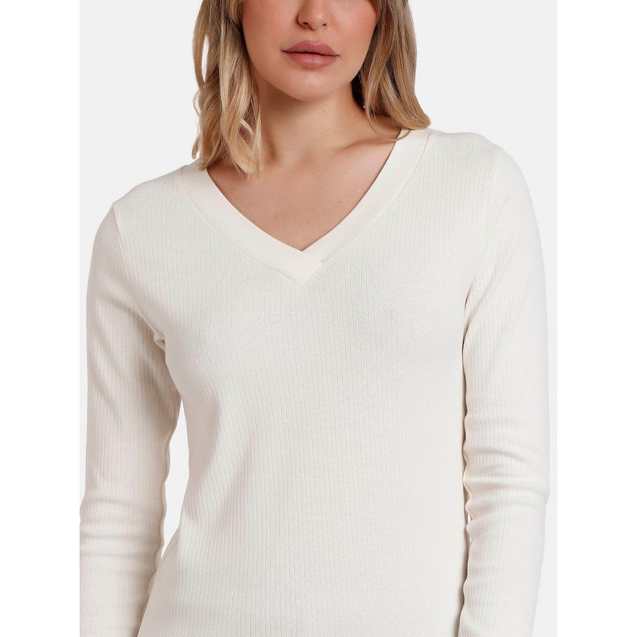 Admas Pico Top Maniche Lunghe Scollo V  