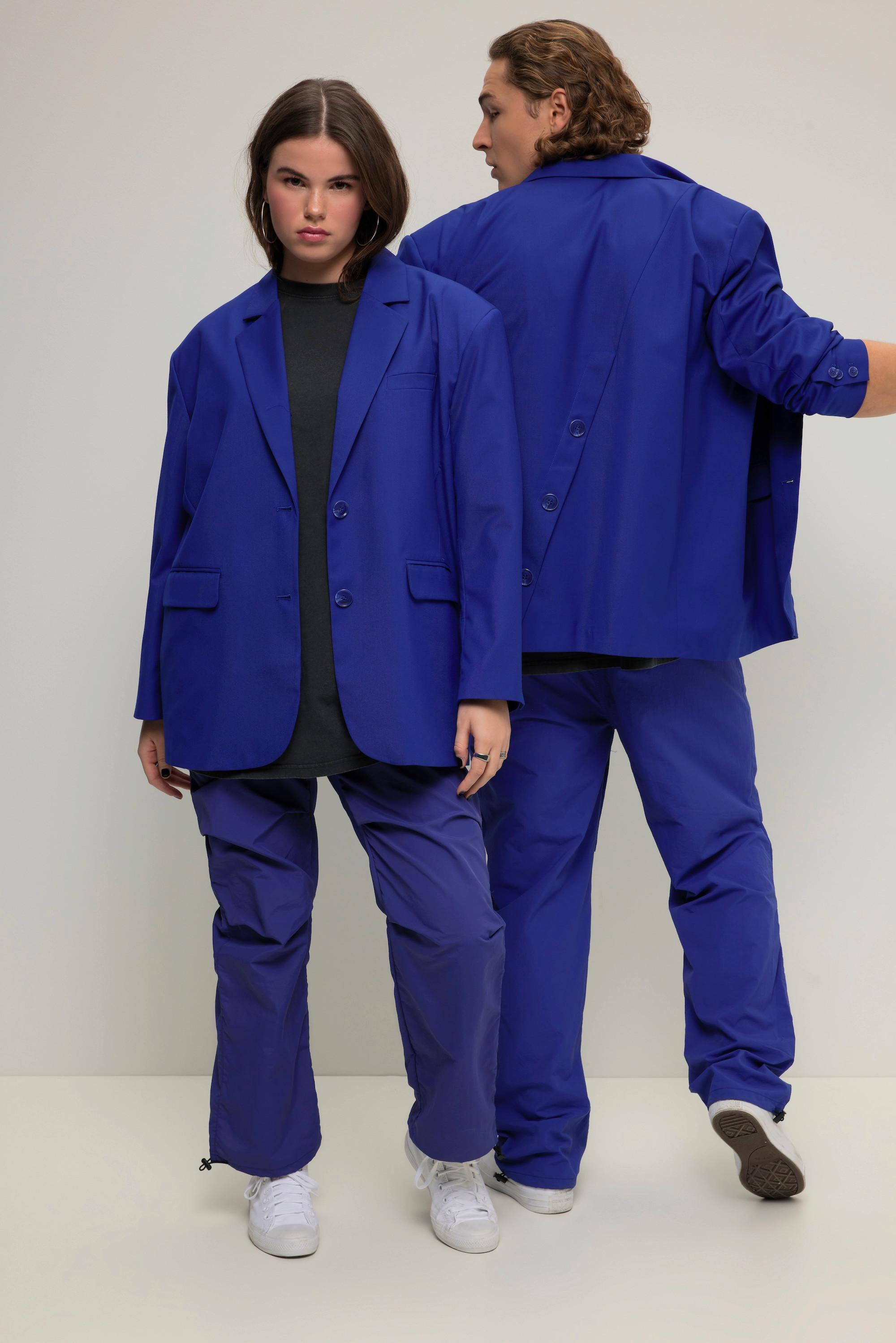 Studio Untold Oversized Langarm Unisex Blazer mit Rücken-Knopfleiste  