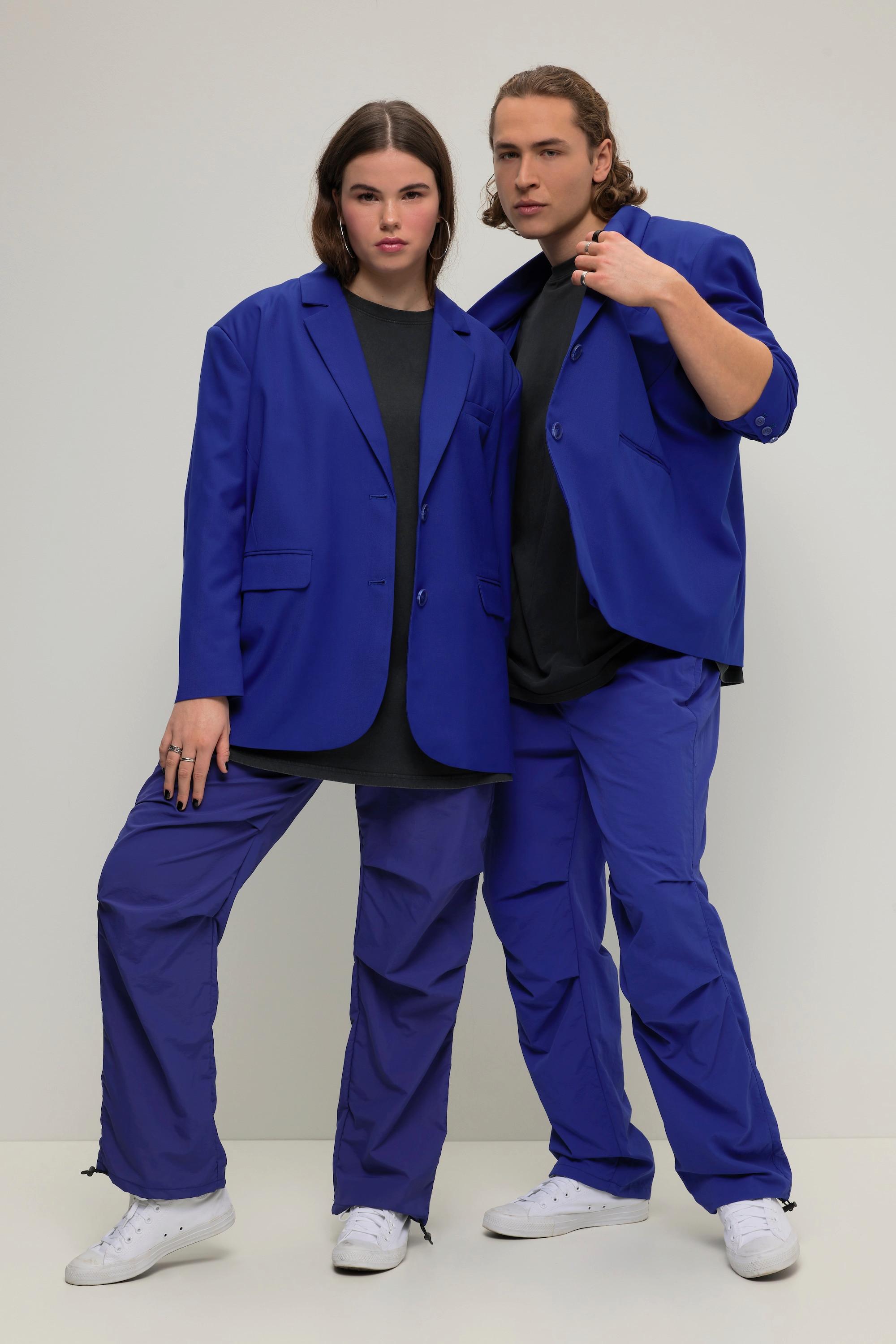 Studio Untold Oversized Langarm Unisex Blazer mit Rücken-Knopfleiste  