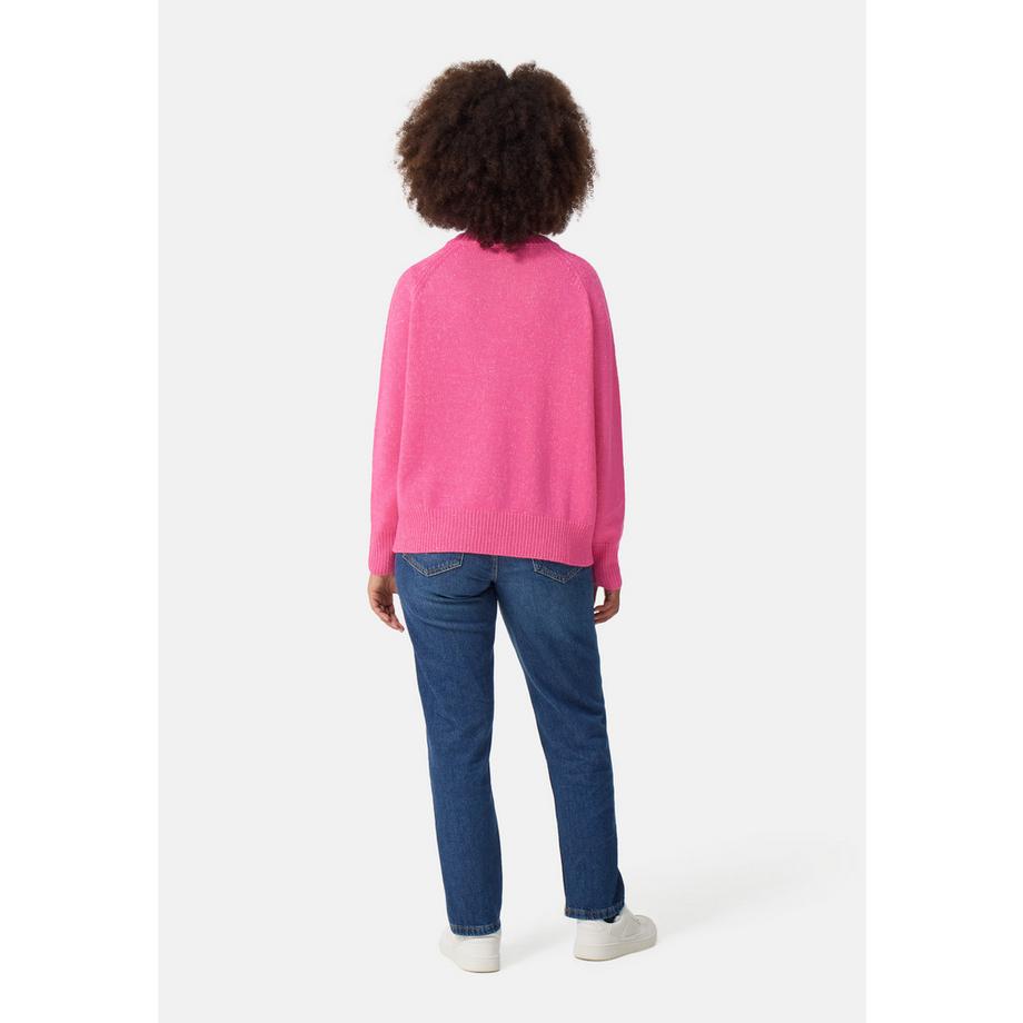 CASH-MERE.CH Pullover Seta Cashmere Stile Oversize Scollo a V  