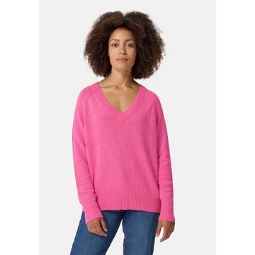 Seide Kaschmir Oversize Style V-Ausschnitt Pullover