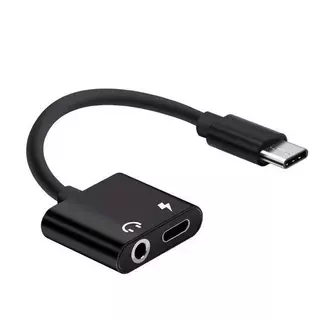 Adattatore Audio/ Carica USB Type-C a jack 3.5mm, colore nero e