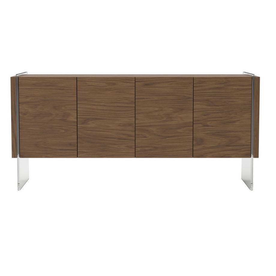 ANGEL CERDA Credenza in noce e vetro temperato  