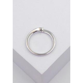 MUAU Schmuck  Solitaire Ring Diamant 0.10ct. Weissgold 750 