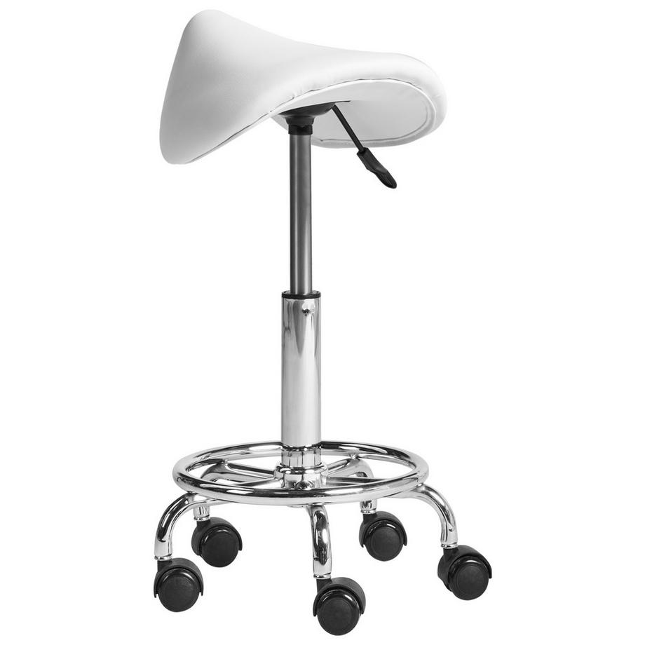 Beliani Tabouret de selle en Cuir PU  DUMONT  