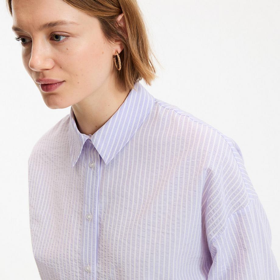 La Redoute Collections Gestreiftes Hemd mit Bindebändern  