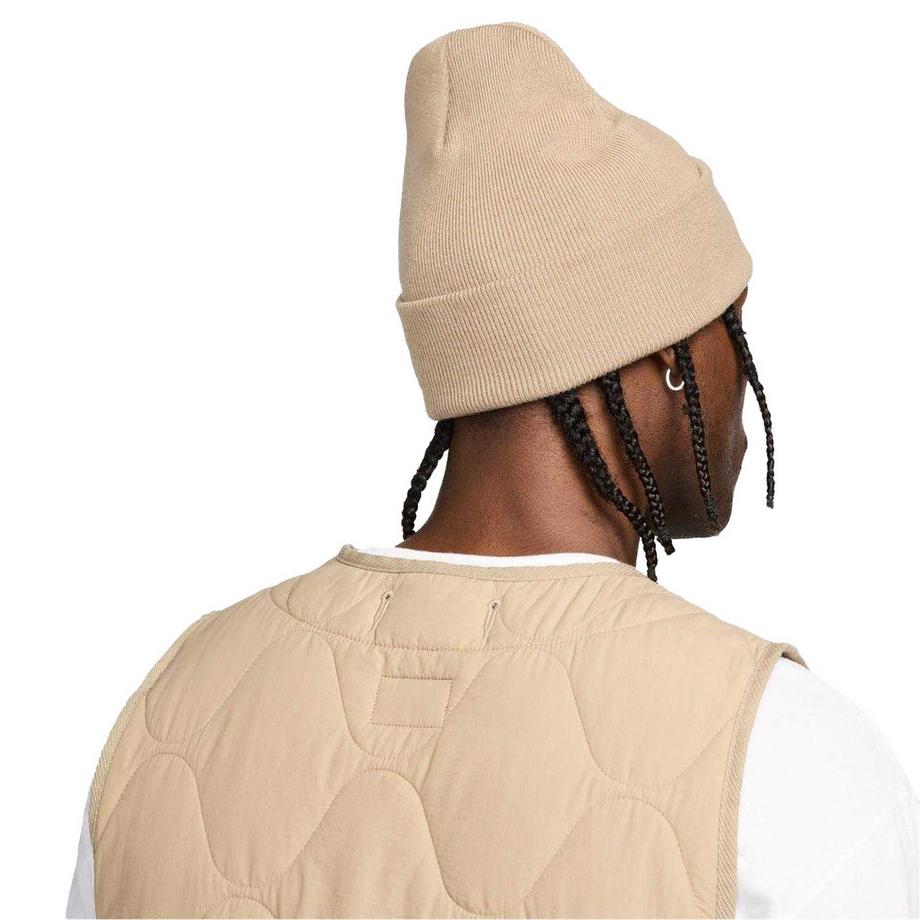 NIKE Bonnet Tricoté Côtelé avec Logo Brodé  