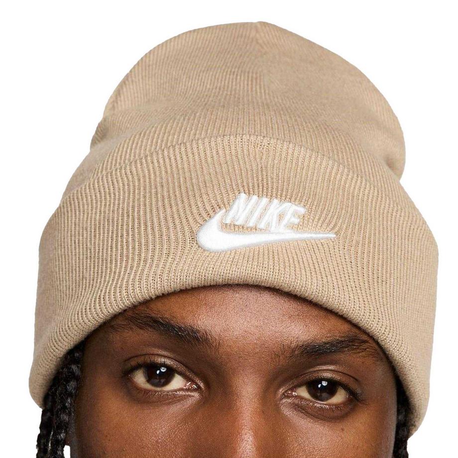 NIKE Bonnet Tricoté Côtelé avec Logo Brodé  