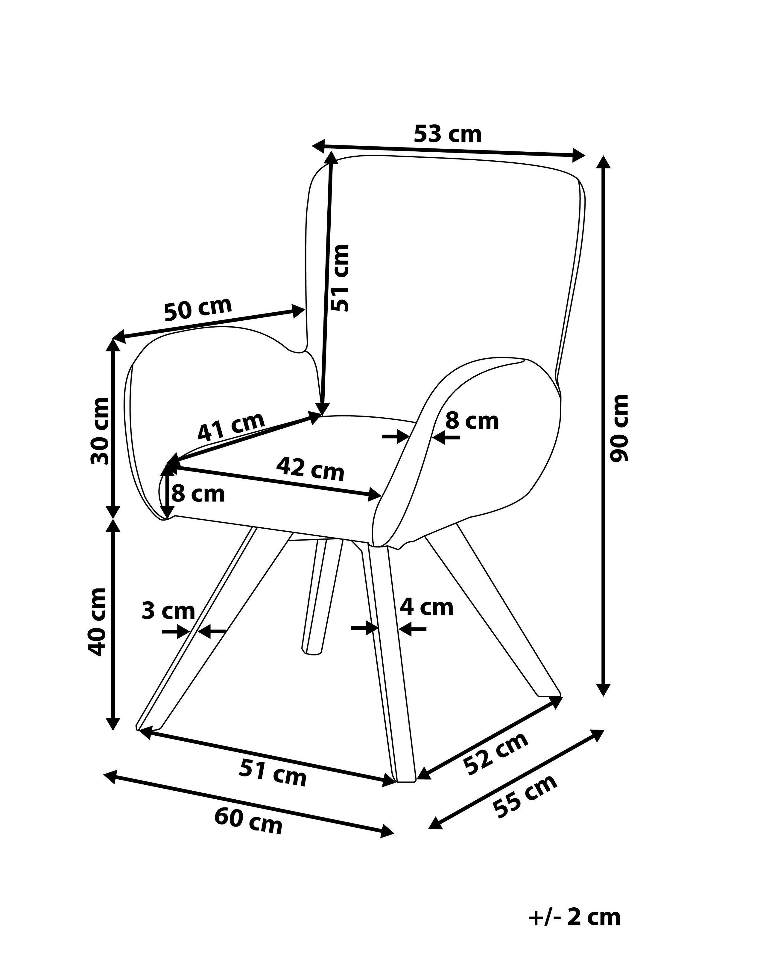 Beliani Sessel aus Polyester Skandinavisch BJARN  