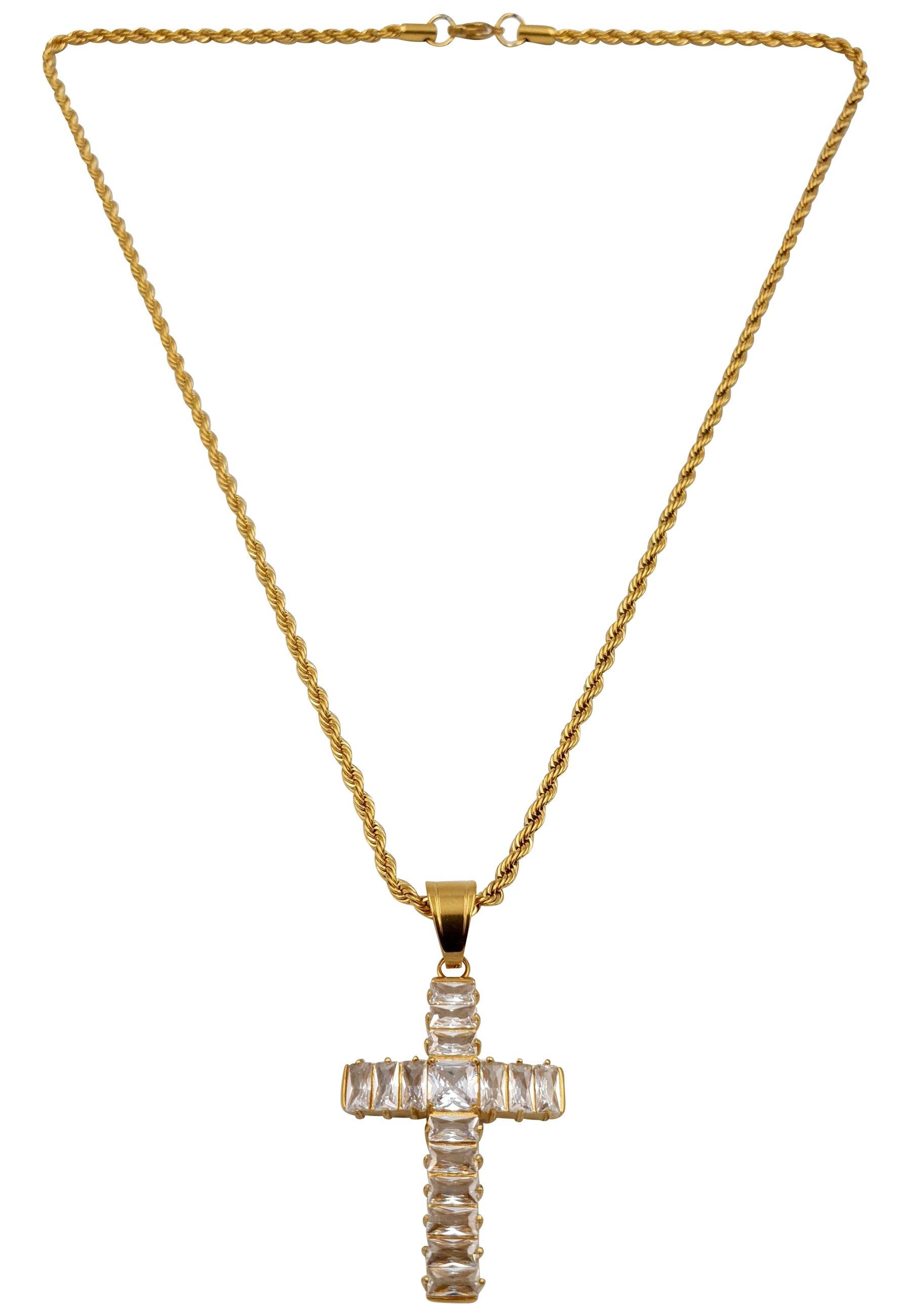 HEBE JEWELS  Kreuz Kette mit Zirkonia 