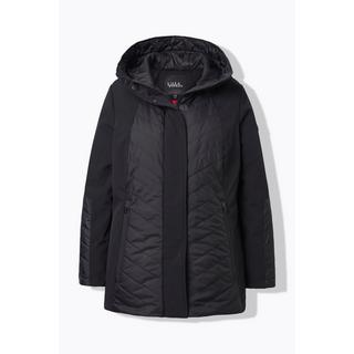 Ulla Popken HYPRAR Giacca Softshell Trapuntata Idrorepellente Linea A con Cappuccio  