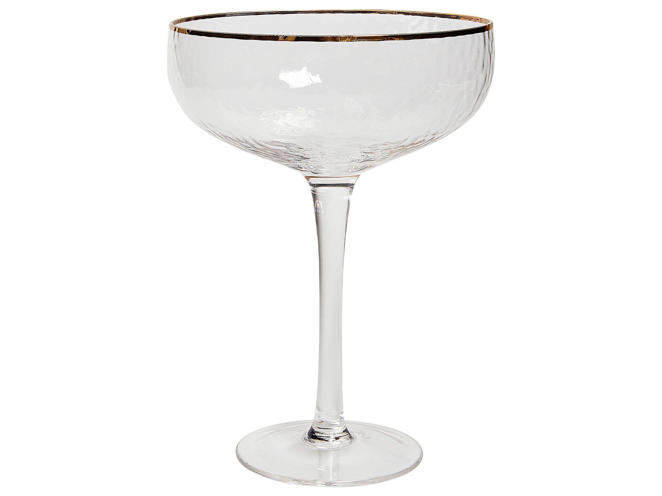 Beliani Champagnerschalen im 4er Set aus Glas Retro TOPAZ  